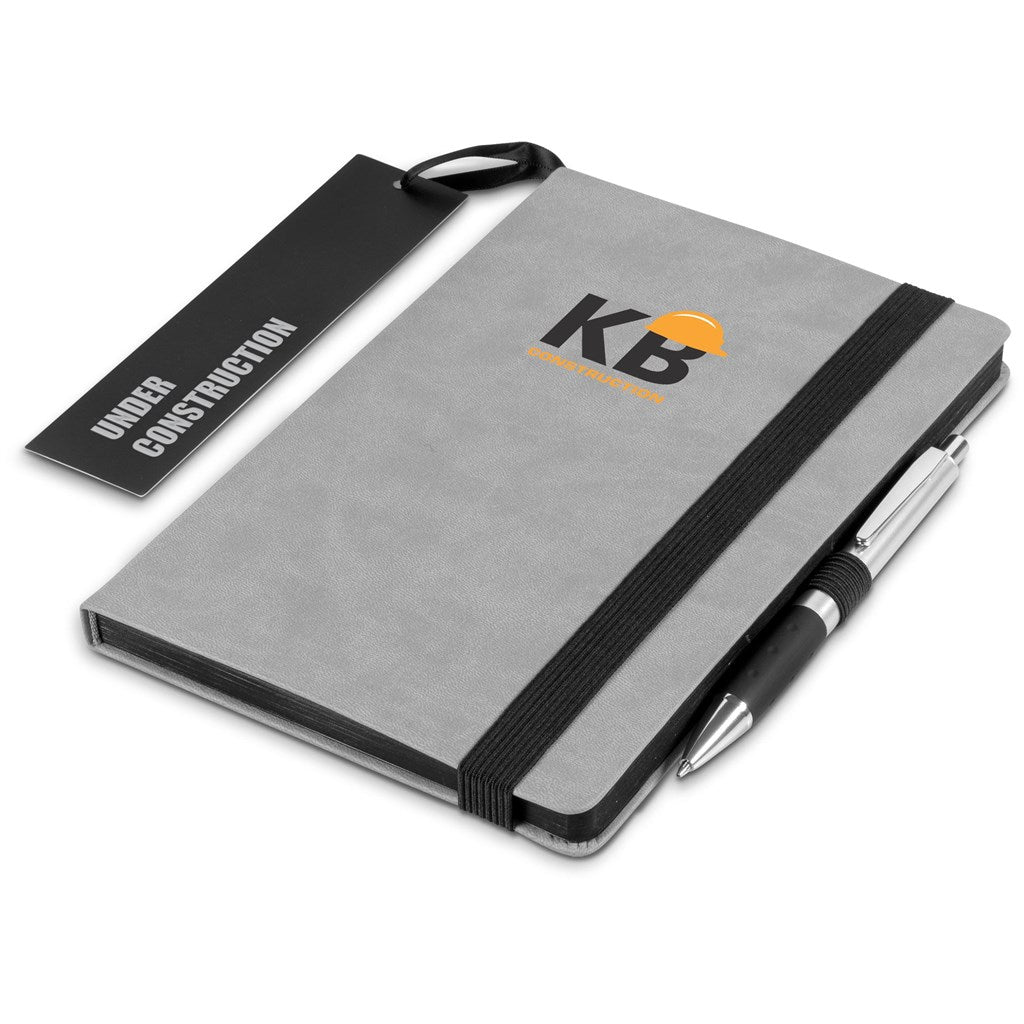 Altitude Colourblock A5 Soft Cover Notebook - BLACK