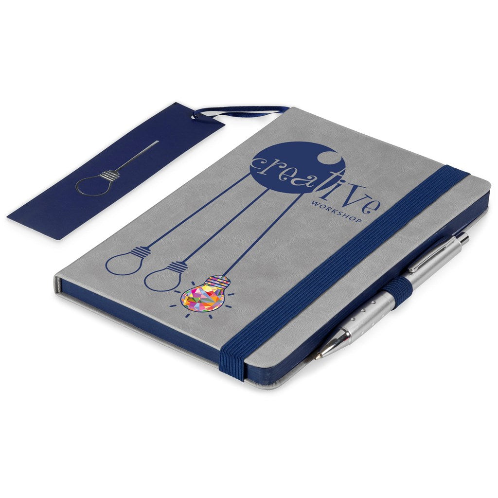 Altitude Colourblock A5 Soft Cover Notebook - NAVY