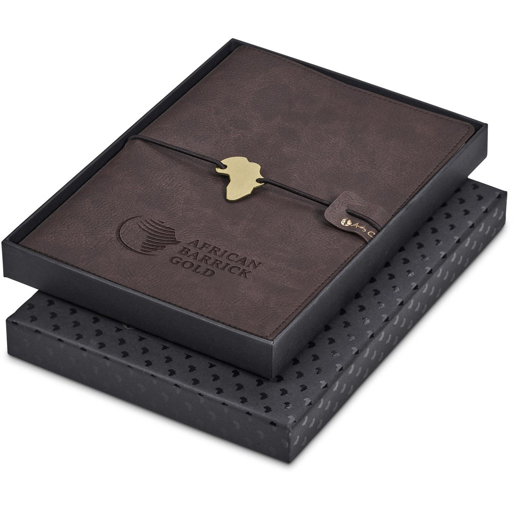 Andy Cartwright Afrique Cowskine A5 Soft Cover Notebook - BROWN