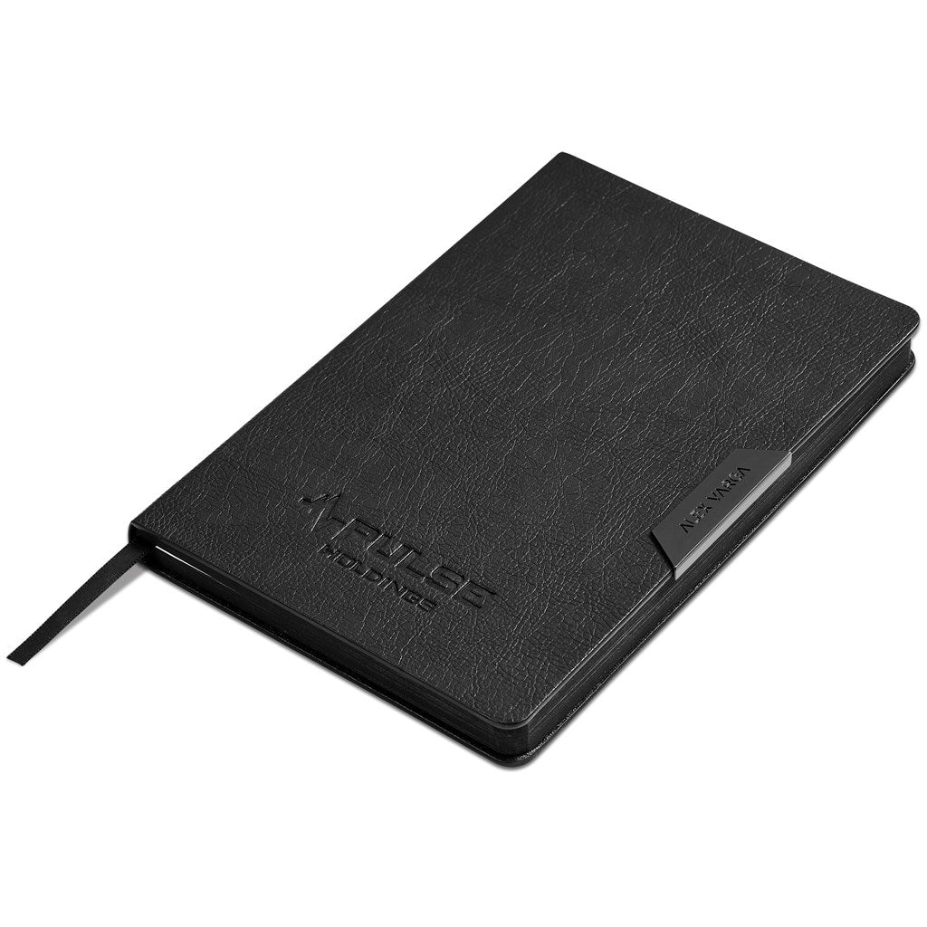 Alex Varga Onassis A5 Hard Cover Notebook - GUN METAL