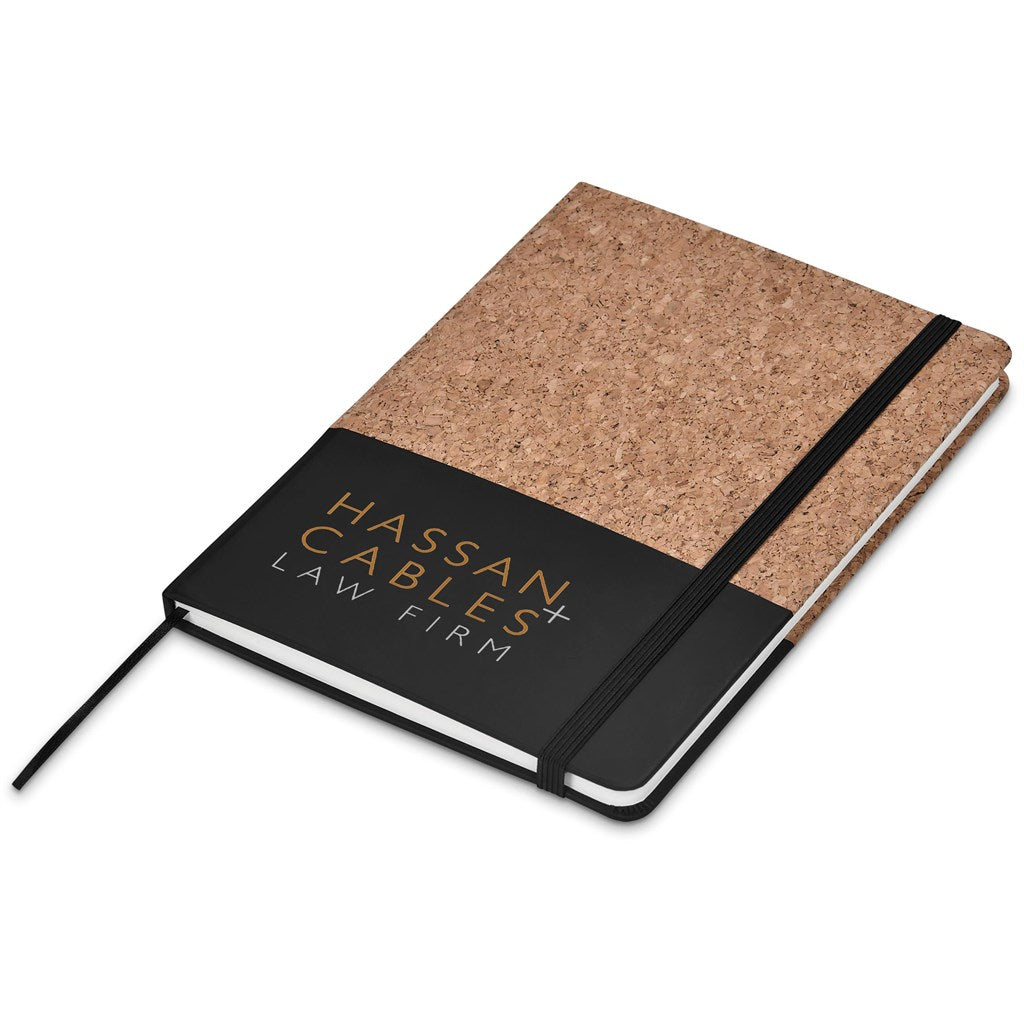 Okiyo Denki Cork A5 Hard Cover Notebook - BLACK