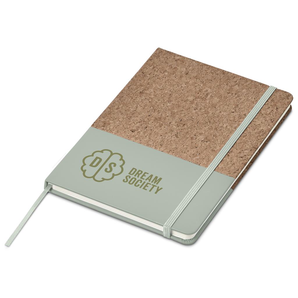 Okiyo Denki Cork A5 Hard Cover Notebook - SAGE