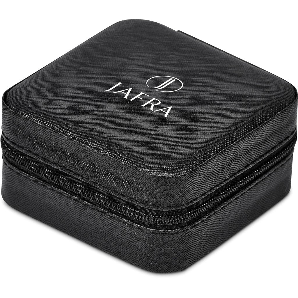 Eva & Elm Crystal Travel Jewellery Box - BLACK