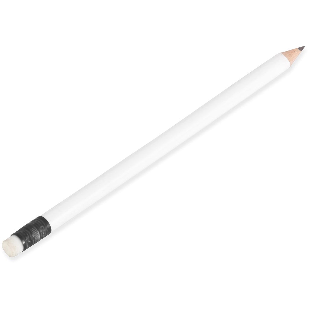 Altitude Brainiac Wooden Pencil - SOLID WHITE