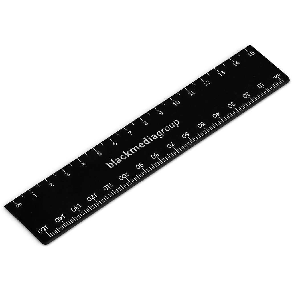 Altitude Scholastic 15cm Ruler - BLACK