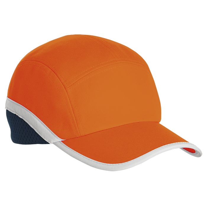 7 Panel Hazard Cap - Safety Orange/Navy