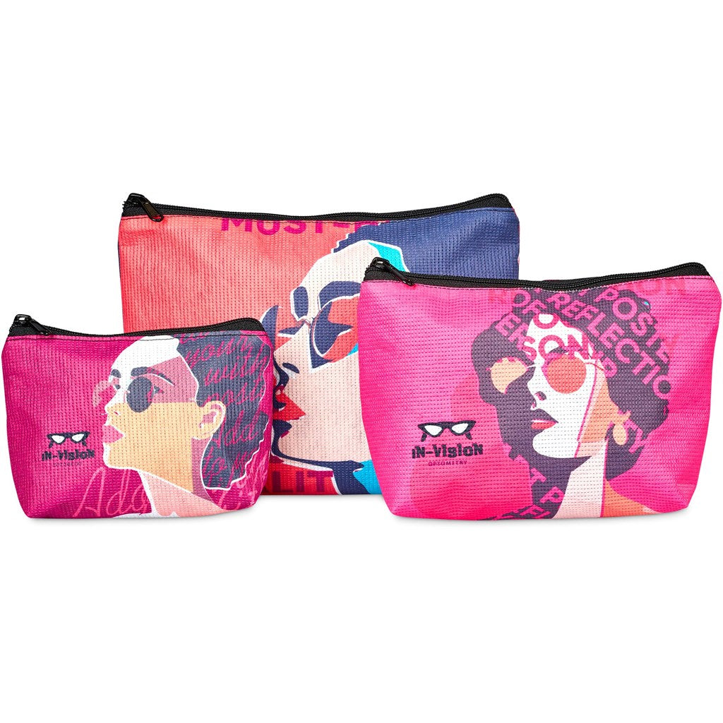 Pre-Printed Sample Hoppla Leanne Recycled PET Stitch-Bond Midi Toiletry Bag