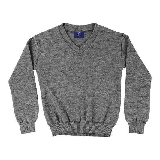 Unisex Long Sleeve School Jersey - Grey Melange
