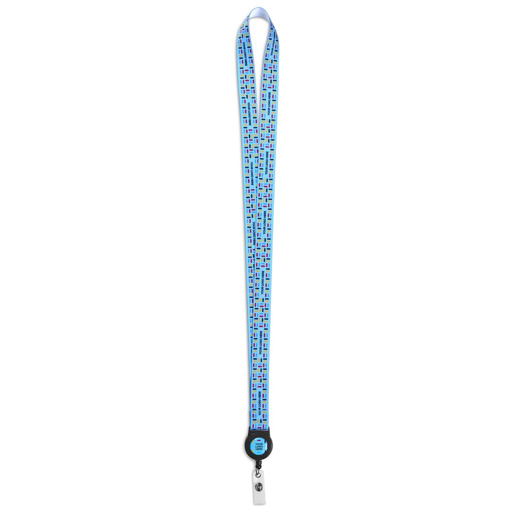 Altitude Sample Retractable Badge Reel Single-Sided Sublimation Satin Lanyard