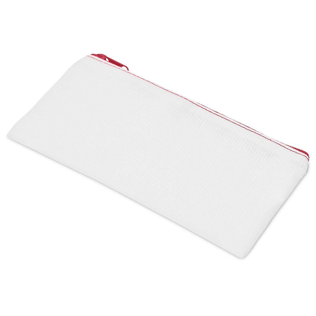 Pre-Production Sample Hoppla Junior Recycled PET Stitch-Bond Pencil Case - RED