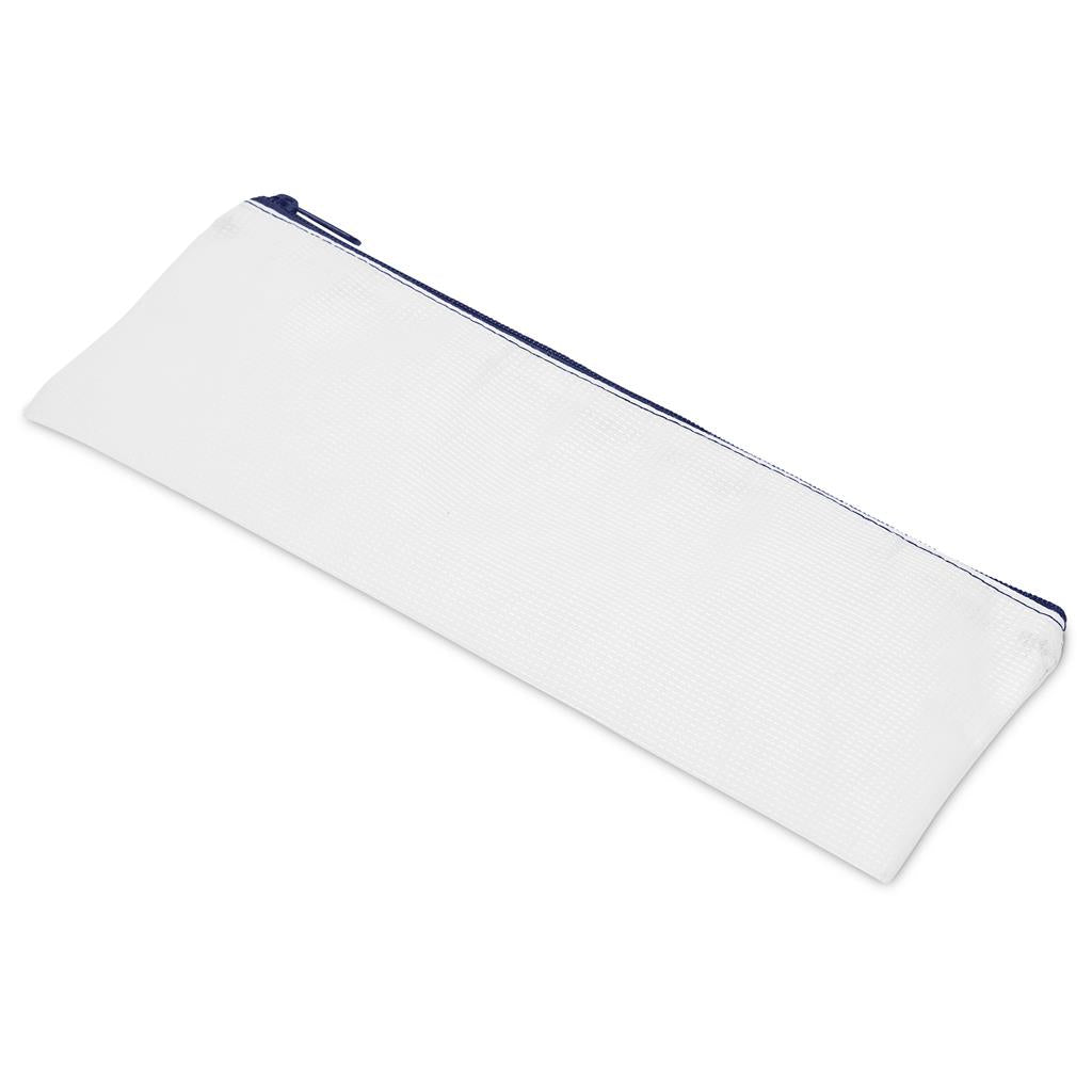Pre-Production Sample Hoppla Parker Recycled PET Stitch-Bond Pencil Case - NAVY