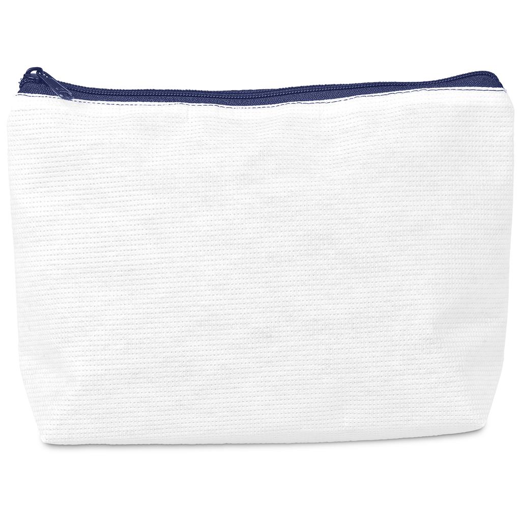 Pre-Production Sample Hoppla Leanne Recycled PET Stitch-Bond Maxi Toiletry Bag - NAVY
