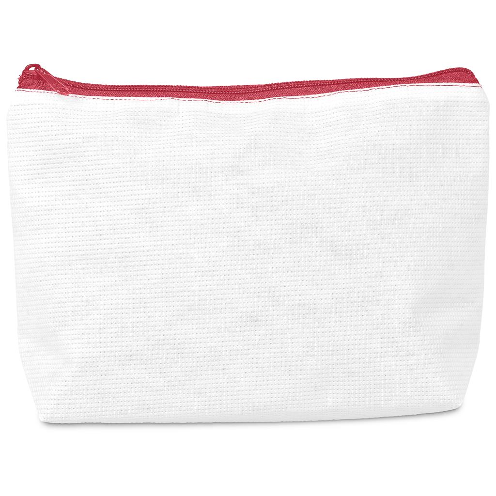 Pre-Production Sample Hoppla Leanne Recycled PET Stitch-Bond Maxi Toiletry Bag - RED