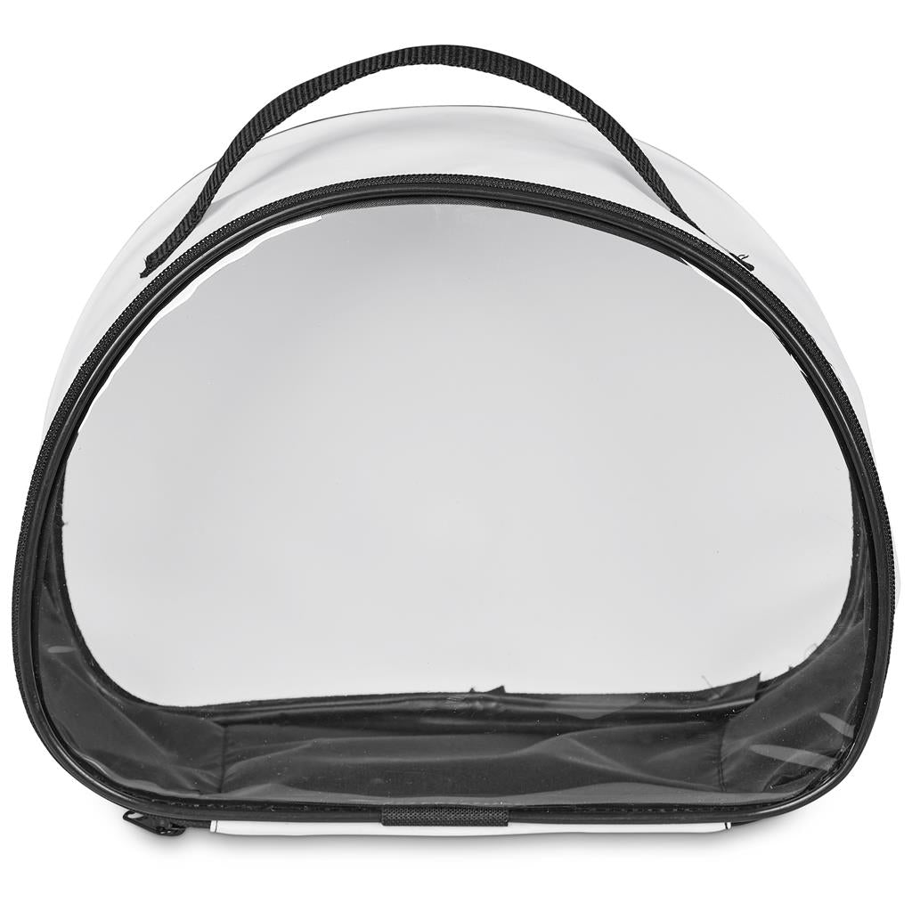 Pre-Production Sample Hoppla Aloe Toiletry Bag With PVC Front Window - BLACK