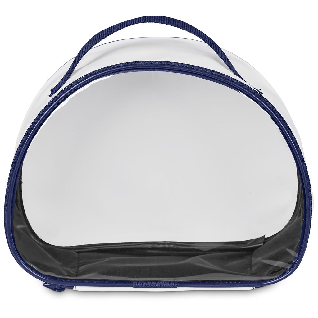 Pre-Production Sample Hoppla Aloe Toiletry Bag With PVC Front Window - NAVY