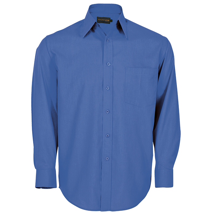 Basic Poly Cotton Lounge Long Sleeve Mens - French Blue