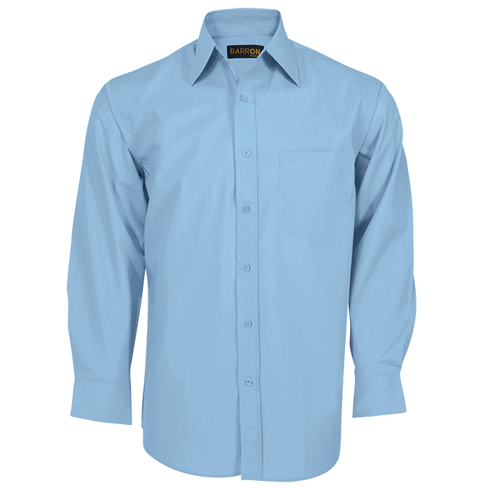 Basic Poly Cotton Lounge Long Sleeve Mens - Sky Blue