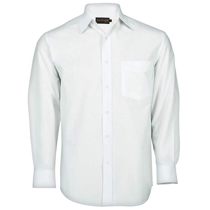 Basic Poly Cotton Lounge Long Sleeve Mens - White