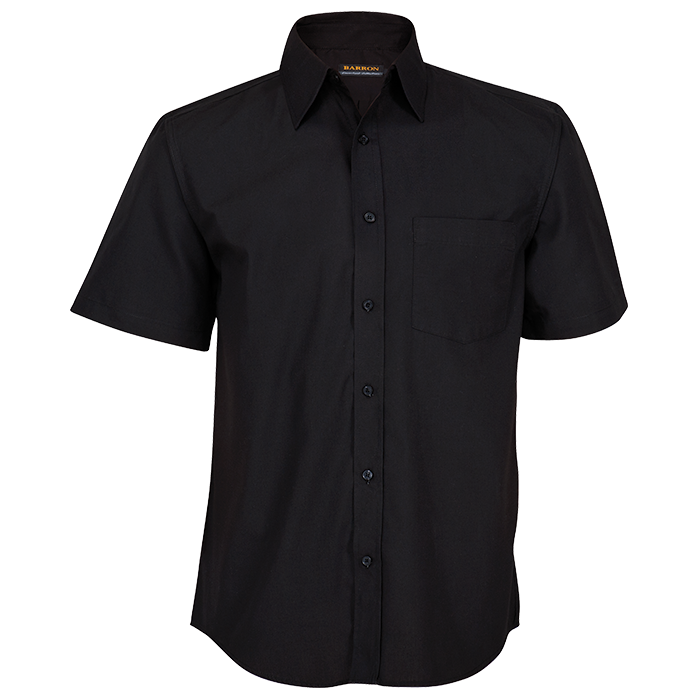 Basic Poly Cotton Lounge Short Sleeve Mens - Black