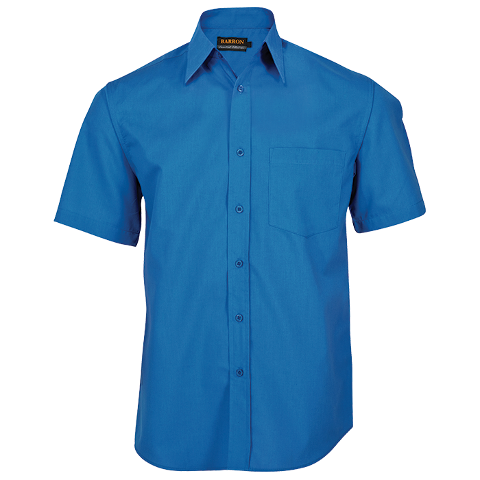 Basic Poly Cotton Lounge Short Sleeve Mens - French Blue