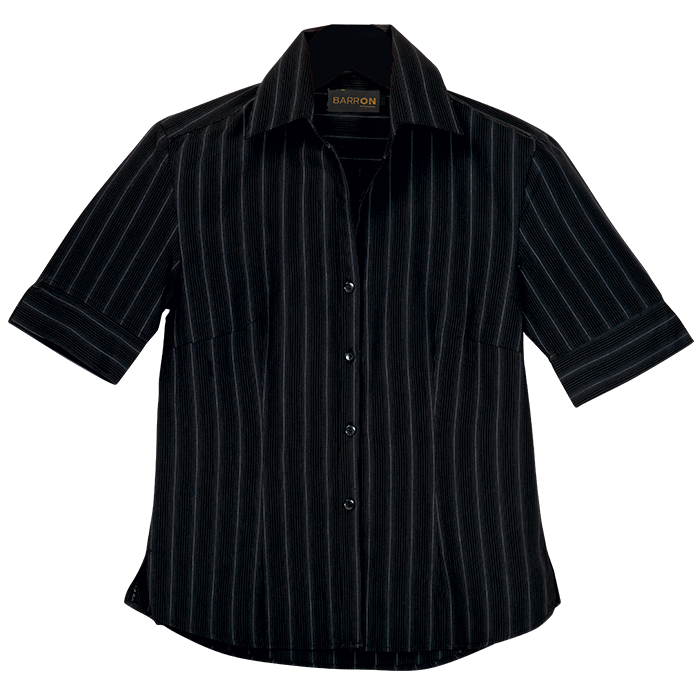 Civic Blouse Short Sleeve Ladies - Black/White