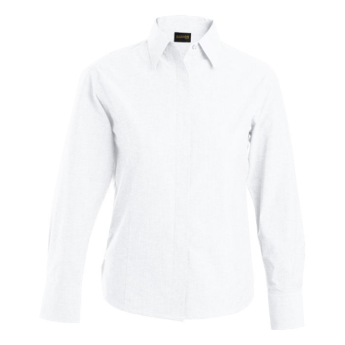 Oxford Blouse Long Sleeve Ladies - White