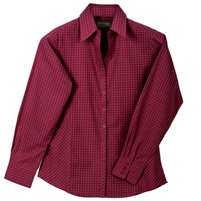 Pioneer Check Blouse Long Sleeve Ladies - Red