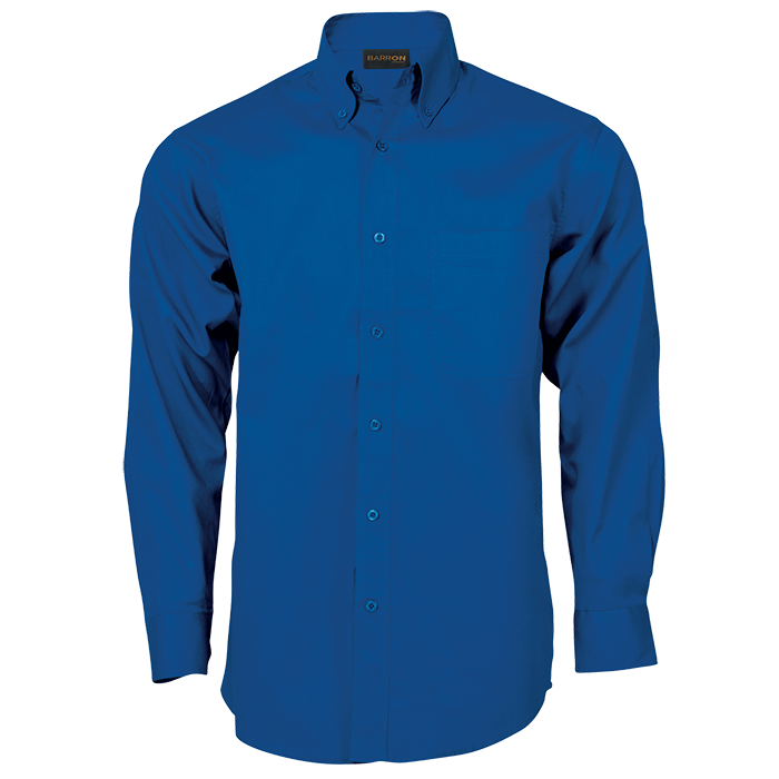 Brushed Cotton Twill Lounge Long Sleeve Mens - Royal