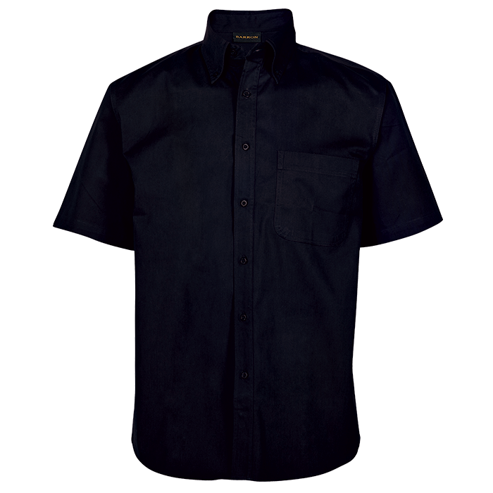 Brushed Cotton Twill Lounge Short Sleeve Mens - Black