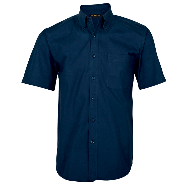 Brushed Cotton Twill Lounge Short Sleeve Mens - Navy