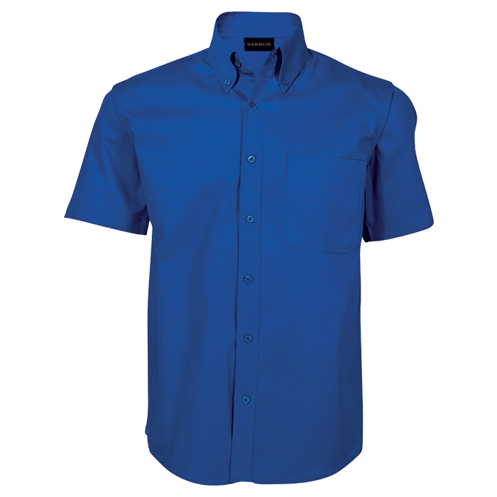 Brushed Cotton Twill Lounge Short Sleeve Mens - Royal