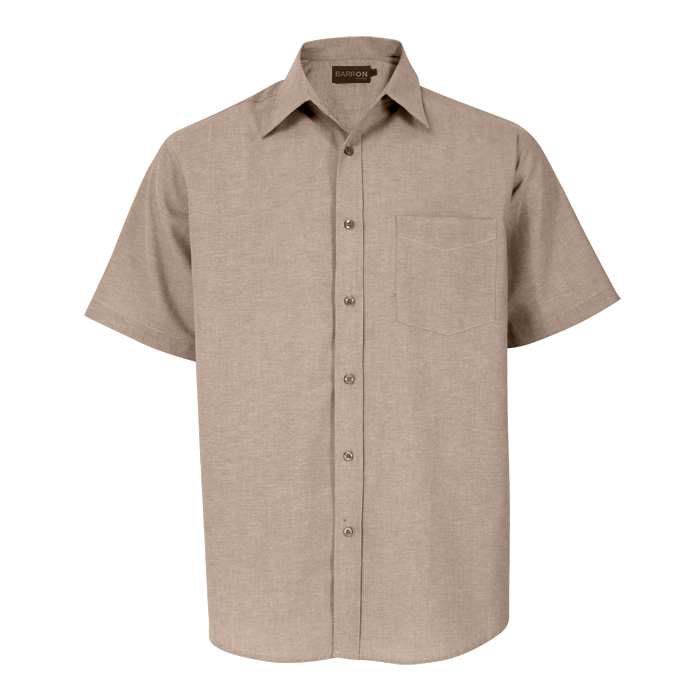 Oxford Lounge Short Sleeve Mens - Tan