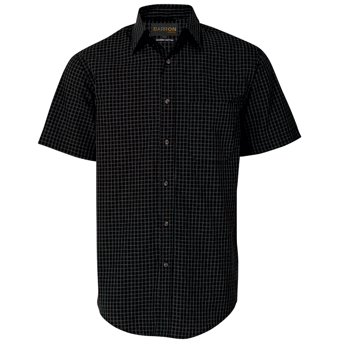 Pioneer Check Lounge Short Sleeve Mens - Black