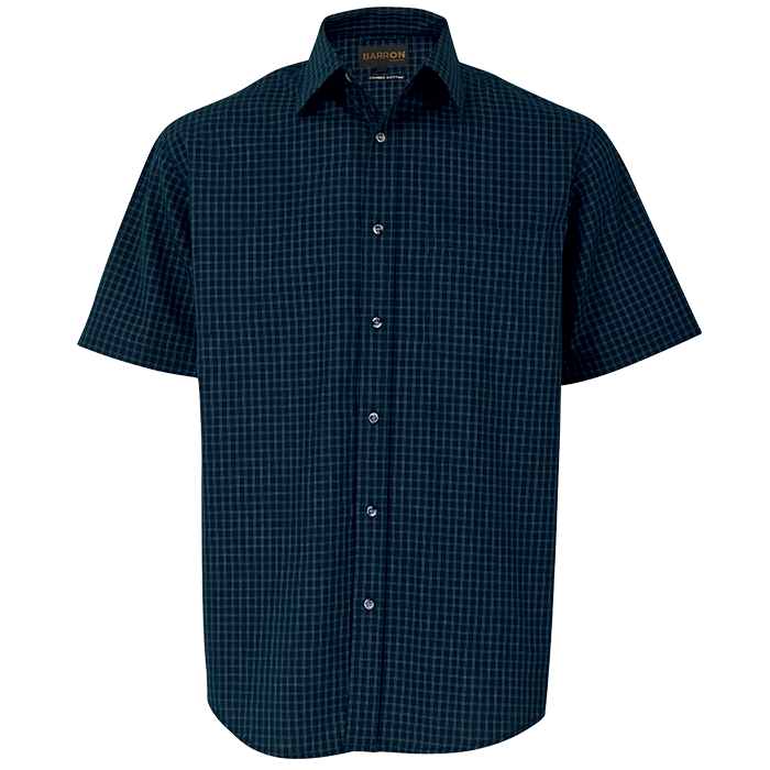 Pioneer Check Lounge Short Sleeve Mens - Navy