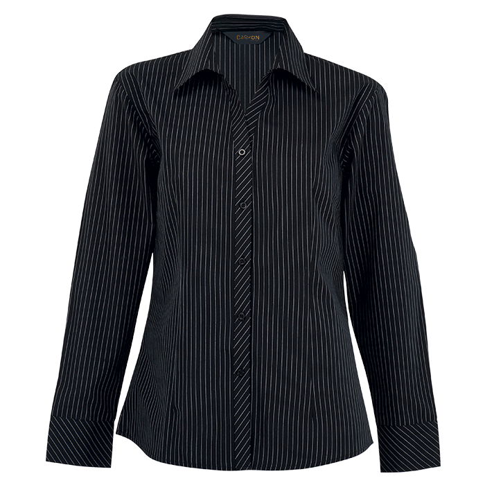 Quest Long Sleeve Blouse Ladies - Black/White