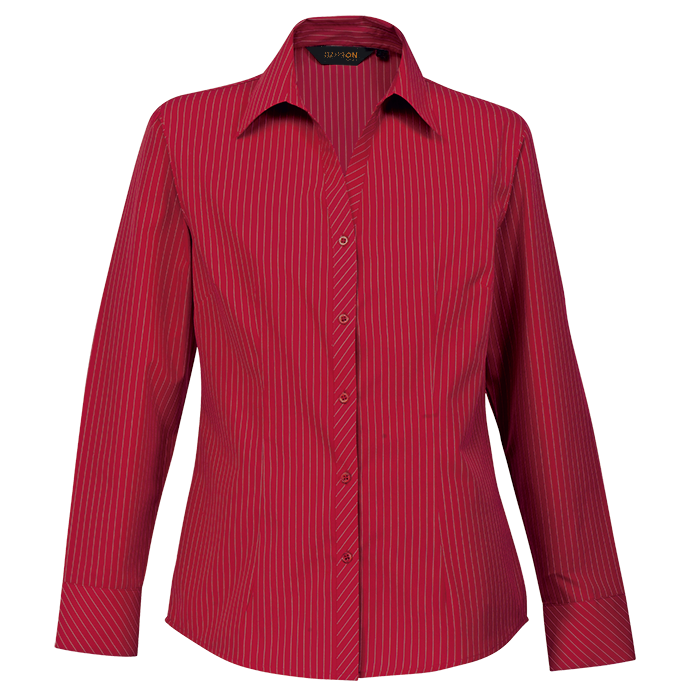 Quest Long Sleeve Blouse Ladies - Red/White