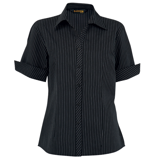Quest Short Sleeve Blouse Ladies - Black/White