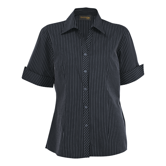 Quest Short Sleeve Blouse Ladies - Navy/White