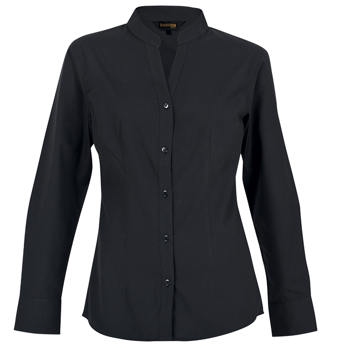 Barista Blouse Long Sleeve Ladies - Black