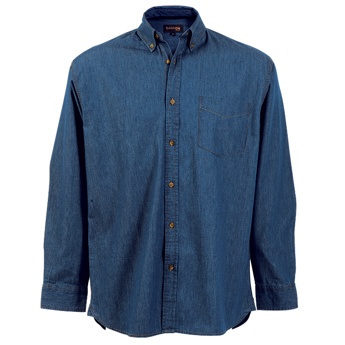 Denver Denim Shirt Long Sleeve Mens - Dark Denim