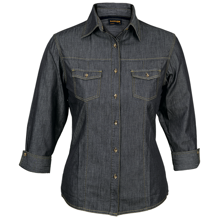 Denver Denim Blouse Ladies - Black