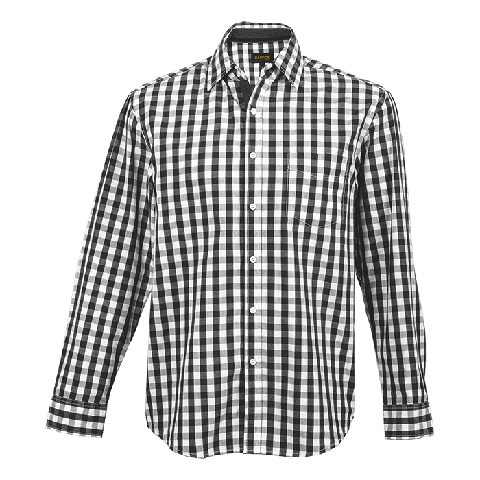 Cedar Lounge Long Sleeve Mens - Black/White