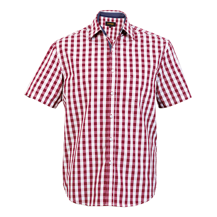 Cedar Lounge Short Sleeve Mens - Wine Red