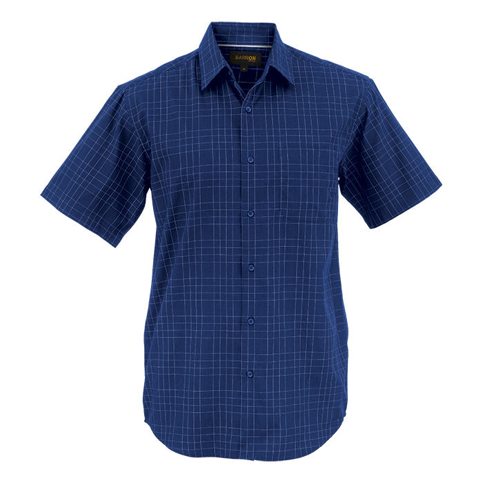 Hamilton Check Lounge Short Sleeve Mens - Royal