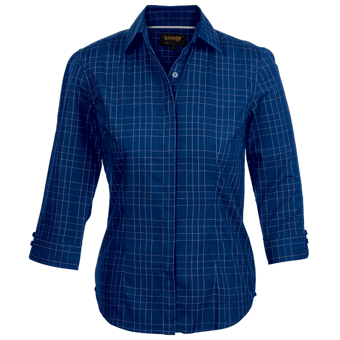 Hamilton Check Blouse Ladies - Royal