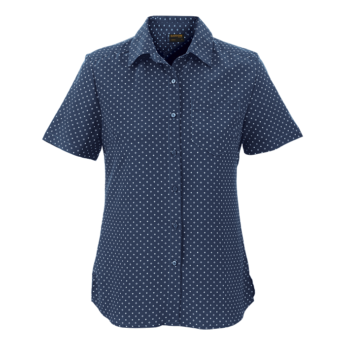 Donna Blouse Short Sleeve Ladies - Navy