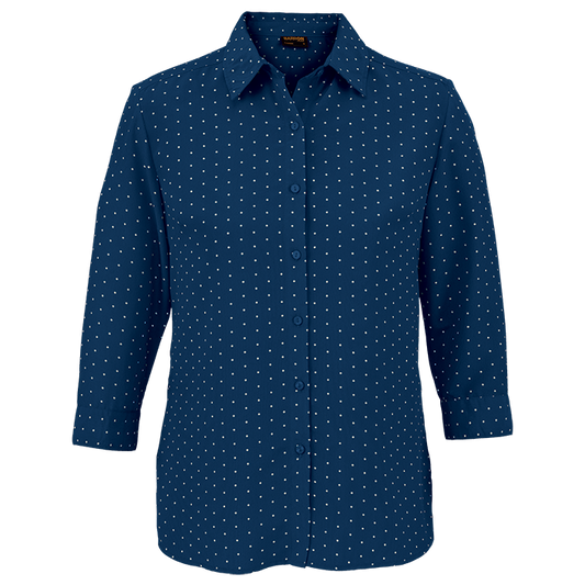 Orchid Blouse Ladies - Navy/White