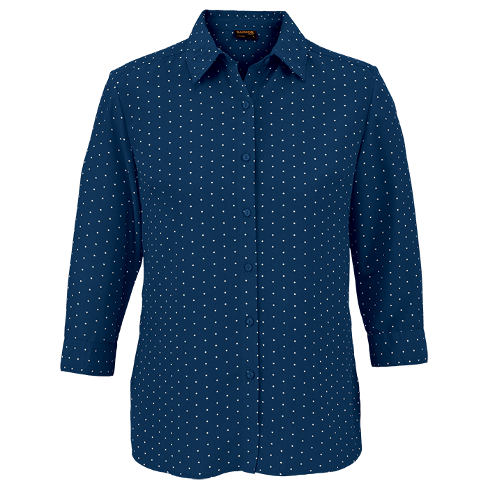 Orchid Blouse Ladies - Navy/White