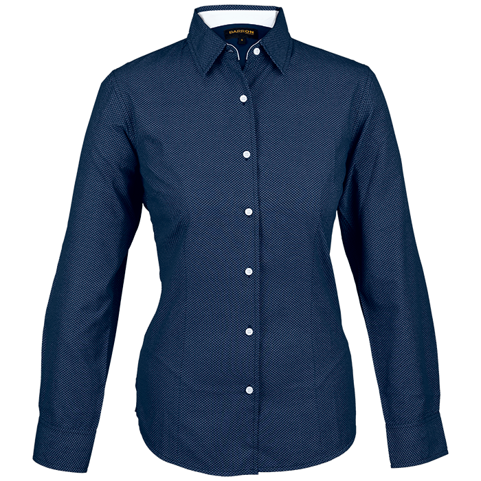 Richmond Lounge Shirt Long Sleeve Ladies - Navy/White