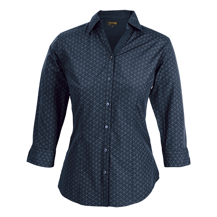 Claremont Blouse Ladies - Navy/Silver